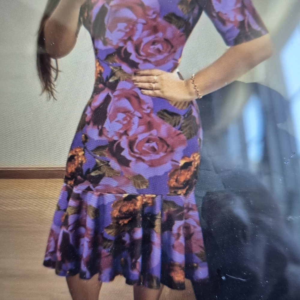 Brand New Floral Purple Mermaid Dress
